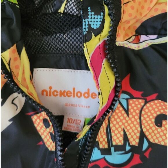 Nickelodeon Rugrats & Rocko Mash Print Windbreaker Full Zip Jacket Kids M - Picture 2 of 5